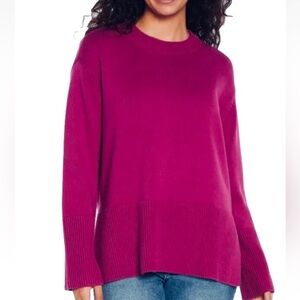 Gap Fuschia Oversized Crewneck Cotton Sweater Size XXL
